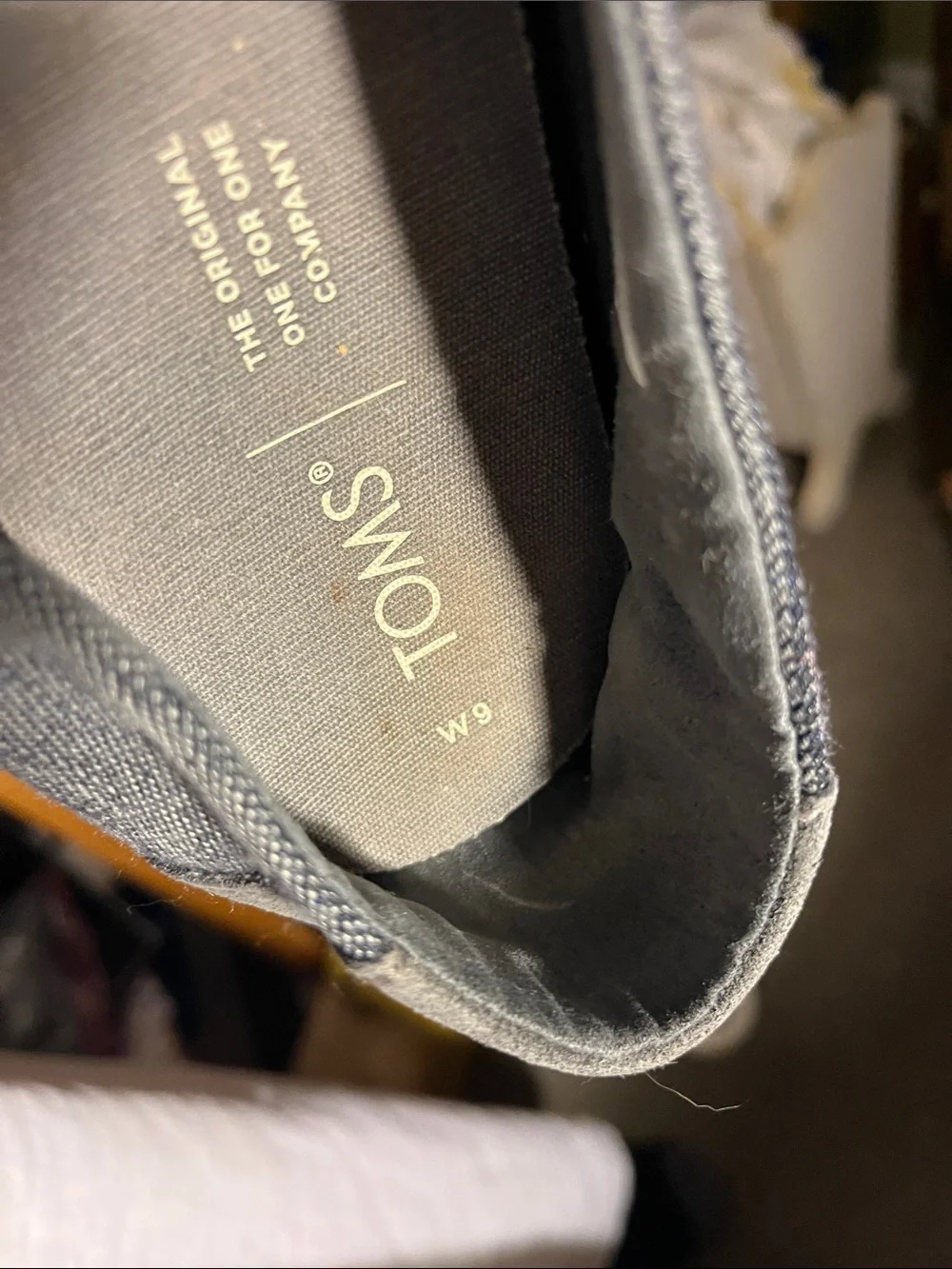 Tom’s cloth slip ons